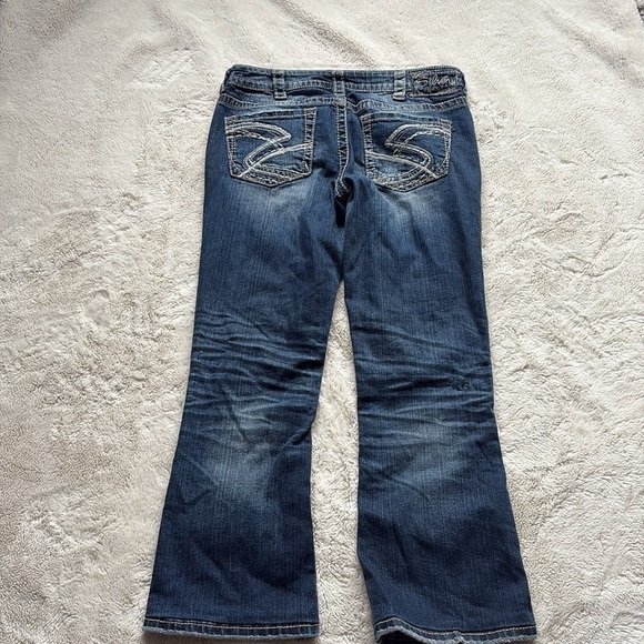 Silver Jeans Co. Lola Flare Jeans W30 L33 | Y2K Boho Distressed Mid Rise Denim - Picture 7 of 12